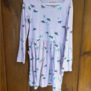 Cat & Jack Lavender Dress with Horse Pattern